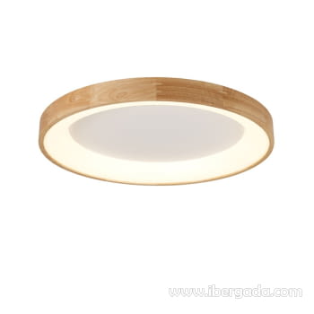 Plafón Redondo Mad Madera/Natural 56W (92x92)