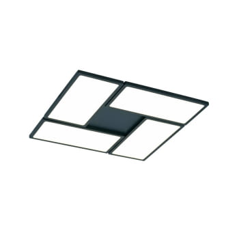 Plafón Cuadrado New Negro 60W (36x36)