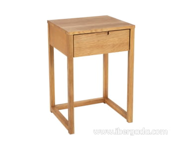Mesita Madera Roble 1 Cajón (45x40x60)