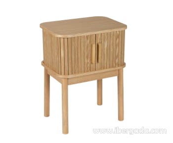 Mesita de Fresno y Pino 2 Puertas (40x30x54)