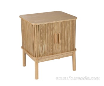 Mesita de Fresno y Pino 2 Puertas (48x40x54)