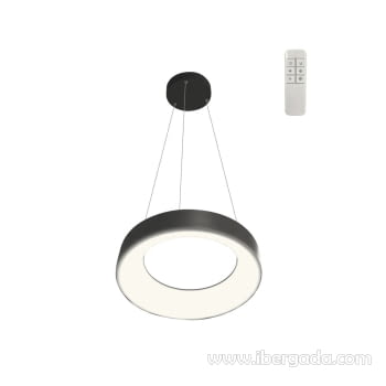 Lampara Lyn Gris Antracita con mando 30W (45x45)