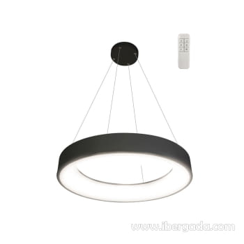 Lampara Lyn Gris Antracita con mando 40W (60x60)