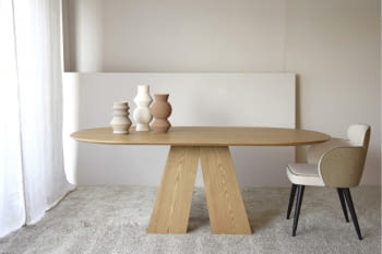 Mesa de Comedor Elba Fresno Natural (200x110x75)