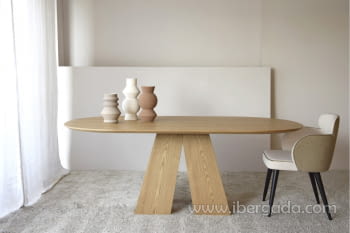 Mesa de Comedor Elba Fresno Natural (200x110x75)