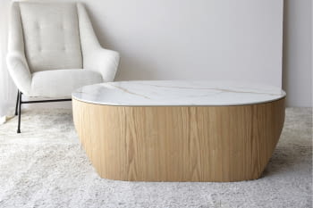 Mesa de Centro Nora Madera/Cerámico (120x90x40)