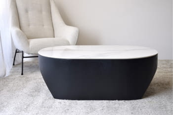 Mesa de Centro Nora Negro/Cerámico (120x90x40)