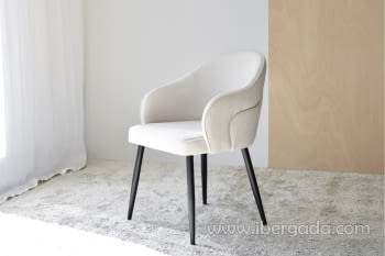 Silla de Comedor Roma Beige/Negro