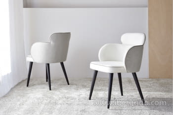 Silla de Comedor Oslo Marfil/Gris