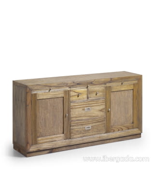 Aparador Merapi 4 cajones 2 puertas 3 bandejas (160x40x80)