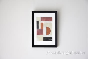 Cuadro Abstracto Geometría Ocre nº1 (35x50)