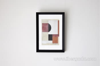 Cuadro Abstracto Geometría Ocre nº2 (35x50)