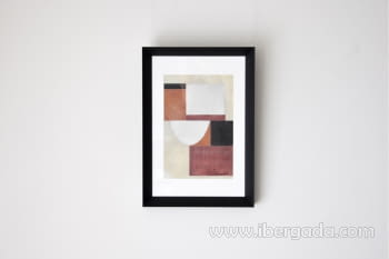 Cuadro Abstracto Geometría Ocre nº3 (35x50)