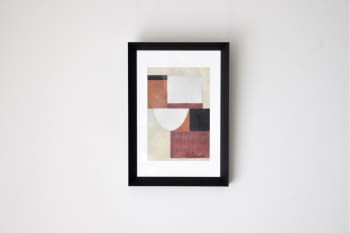 Cuadro Abstracto Geometría Ocre nº3 (35x50)
