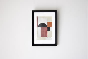 Cuadro Abstracto Geometría Ocre nº4 (35x50)