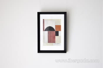 Cuadro Abstracto Geometría Ocre nº4 (35x50)