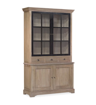 Vitrina Siena 4 puertas 3 cajones (130x40-47x215)