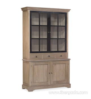 Vitrina Siena 4 puertas 3 cajones (130x40-47x215)