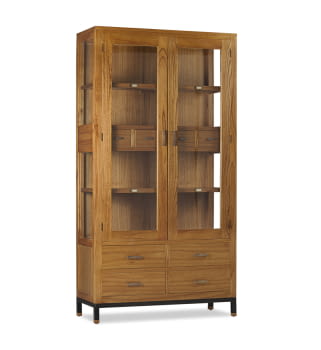 Vitrina Madhu 2 puertas 8 cajones (100x40x190)