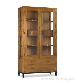 Vitrina Madhu 2 puertas 8 cajones (100x40x190)