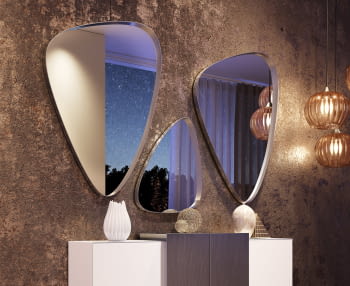 Espejo Triangular metal Pequeño (51x40)