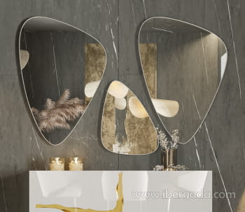 Conjunto de 3 Espejos Triangulares metal