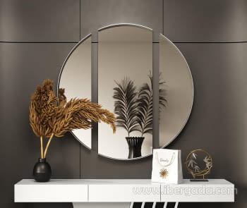 Espejo Redondo Metálico Plata (60cm, 80cm, 100cm, 120cm)