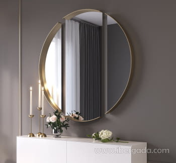 Espejo Redondo Metálico Oro (60cm, 80cm, 100cm, 120cm)