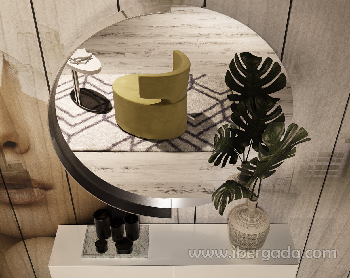 Espejo Redondo Metálico Plata (60cm, 80cm, 100cm, 120cm)-2