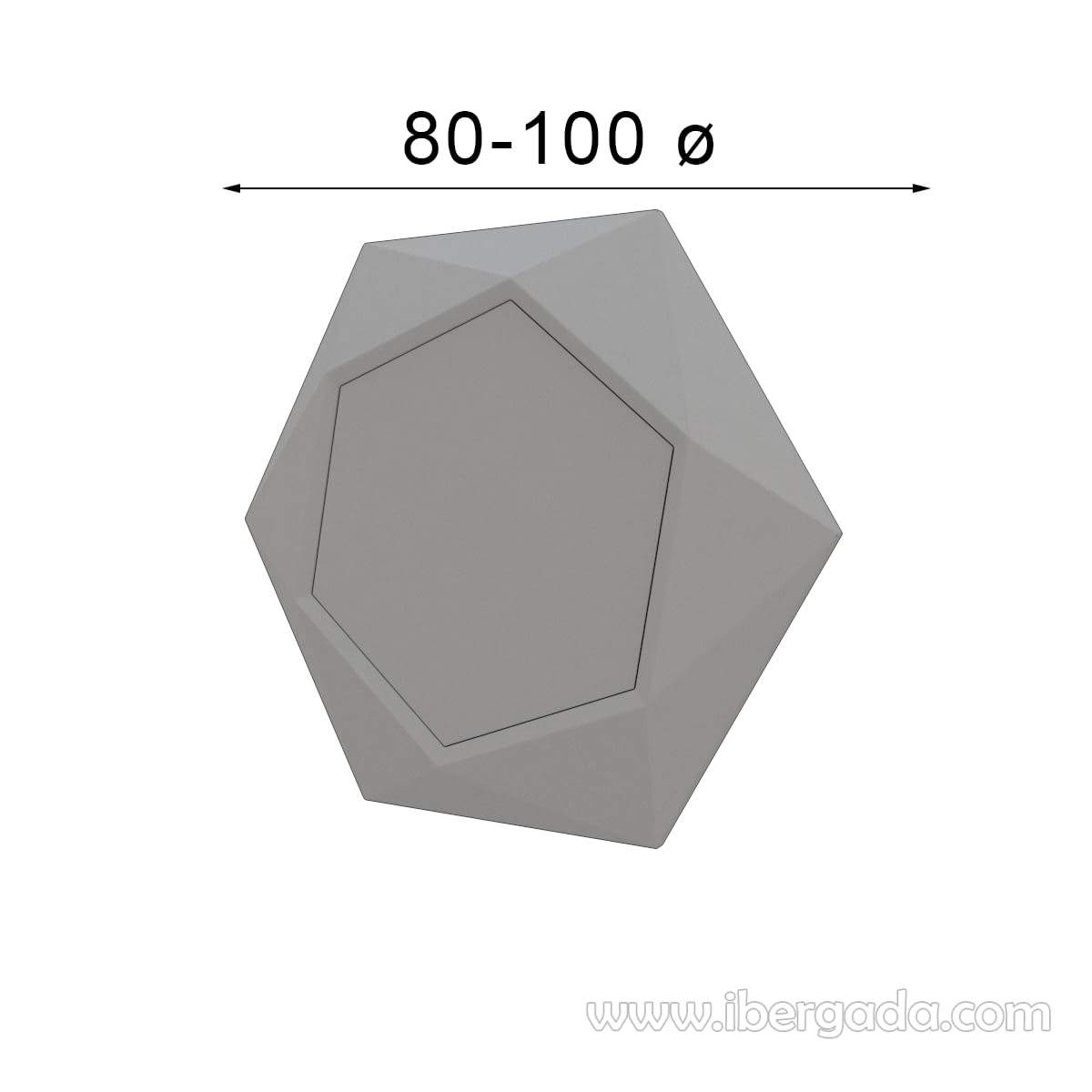 Espejo Hexagonal Oro (80cm o 100cm)-4