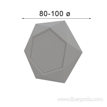 Espejo Hexagonal Oro (80cm o 100cm)-4