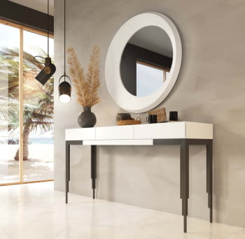 Consola Blanco/Antracita R29 3 Cajones (120x40x80)