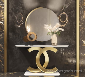 Consola Blanco/Oro R17  (120x40x80)