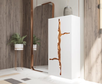 Zapatero Alto Blanco/Cobre Z02 (60x29x124)