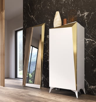 Zapatero Alto Blanco/Oro Z04 (60x29x134)
