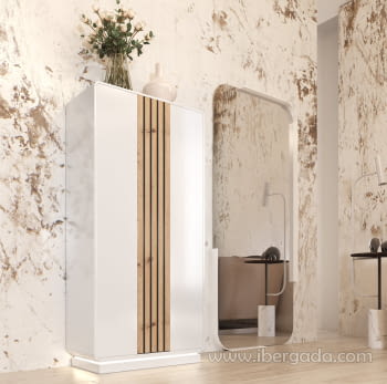 Zapatero Alto Blanco/Roble Z13 (60x29x126)