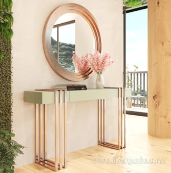 Consola Verde/Cobre R23 1 Cajón (120x40x80)