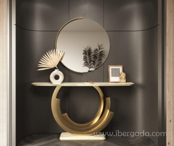 Consola Beige/Oro R24  (150x40x80)