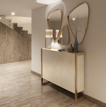 Zapatero Recibidor Arena/Oro Z25 (124x33x104)