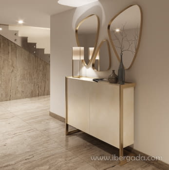 Zapatero Recibidor Arena/Oro Z25 (124x33x104)