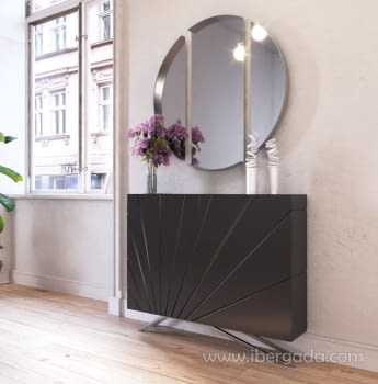 Zapatero Recibidor Negro/Plata Z27 (120x29x100)