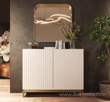 Zapatero Recibidor Blanco/Oro Z32 (120x29x95)