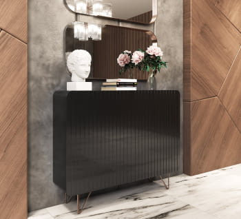 Zapatero Recibidor Negro/Bronze Z34 (120x29x100)