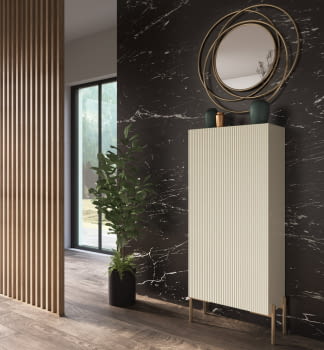 Zapatero Alto Blanco/Oro Z38 (60x29x140)