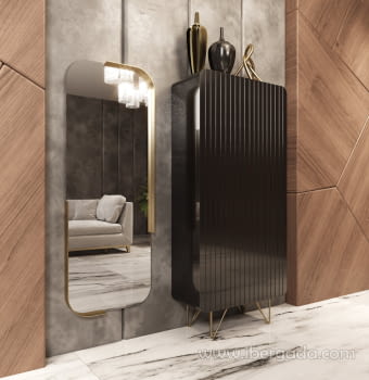 Zapatero Alto Negro/Oro Z39 (60x29x140)