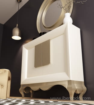 Zapatero Recibidor Blanco/Oro Z40 (127x31x114)-3
