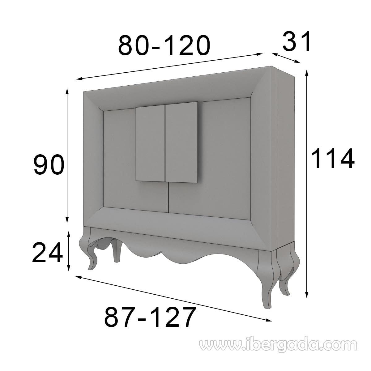 Zapatero Recibidor Blanco/Oro Z40 (127x31x114)-4