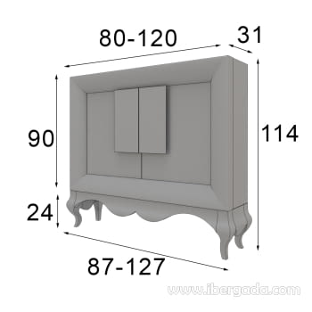 Zapatero Recibidor Blanco/Oro Z40 (127x31x114)-4