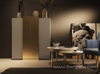 Zapatero Cubo Alto Blanco/Plata Z42 (120x29x134)