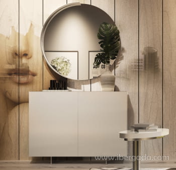 Zapatero Recibidor Blanco/Oro Z45 (120x29x90)